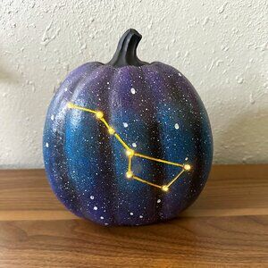 9" Galaxy LED Constellation Pumpkin Halloween Holiday Decor